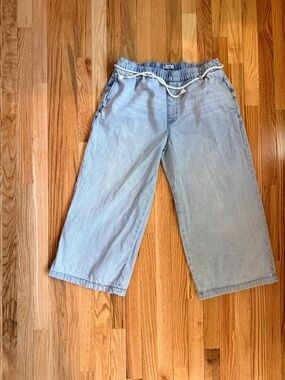 Kensie Light Blue Drawstring ankle pants